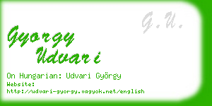 gyorgy udvari business card